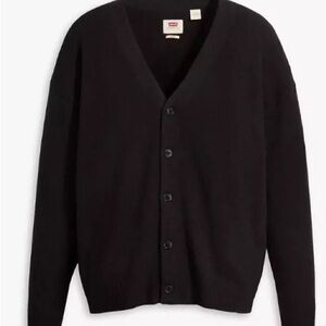 Levi's Men's coat boxy cardigan black size Xs